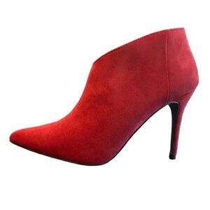 Journey & Crew Red Pointed Toe Stiletto Ankle Booties 9 NIB